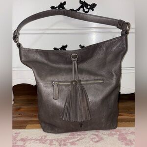 Frye Clara Hobo Leather Tassel Bag